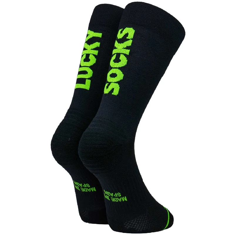 Long tube socks for sports-Sporcks Running Socks - Lucky Black