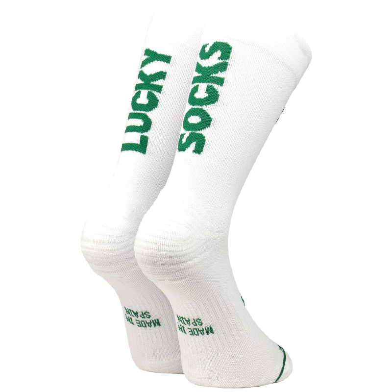 Breathable cotton socks for workouts-Sporcks Running Socks - Lucky White