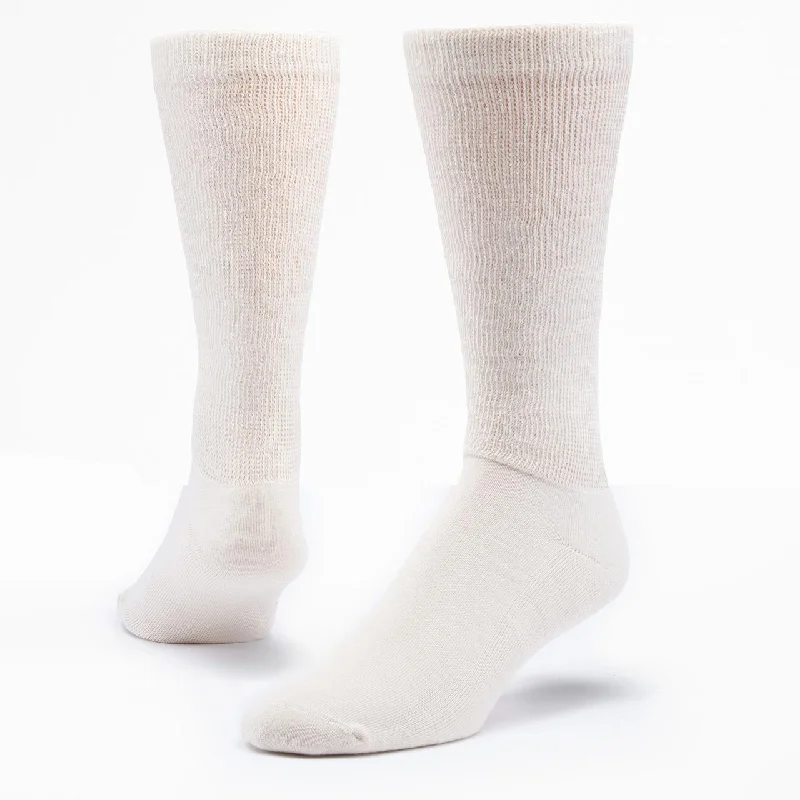 Soft fuzzy crew socks for relaxation-Diabetic Friendly | 89% Organic Cotton | Relaxed Fit Crew