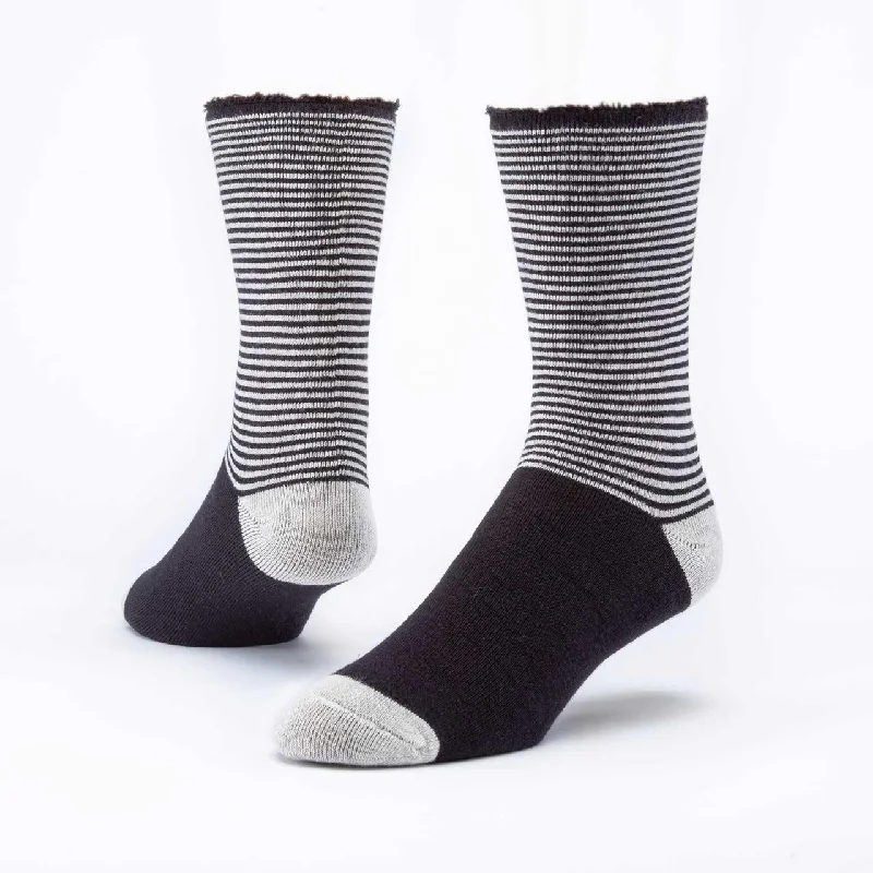 Rustic hand-knitted crew socks for warmth-Recovery Socks | 89% Organic Cotton | Roll Top Crew