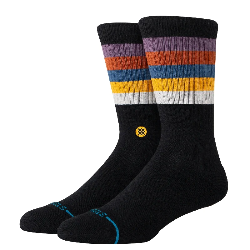 Vintage striped crew socks for classic-MALIBOO CREW SOCK