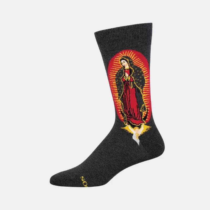 Anti-slip crew socks for pilates-Men's Guadalupe 2.0 Socks - Charcoal Heather