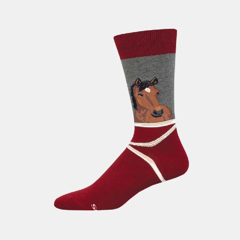 Patterned socks for office fashion-Men's Hey Neigh - bor Socks - Charcoal Heather