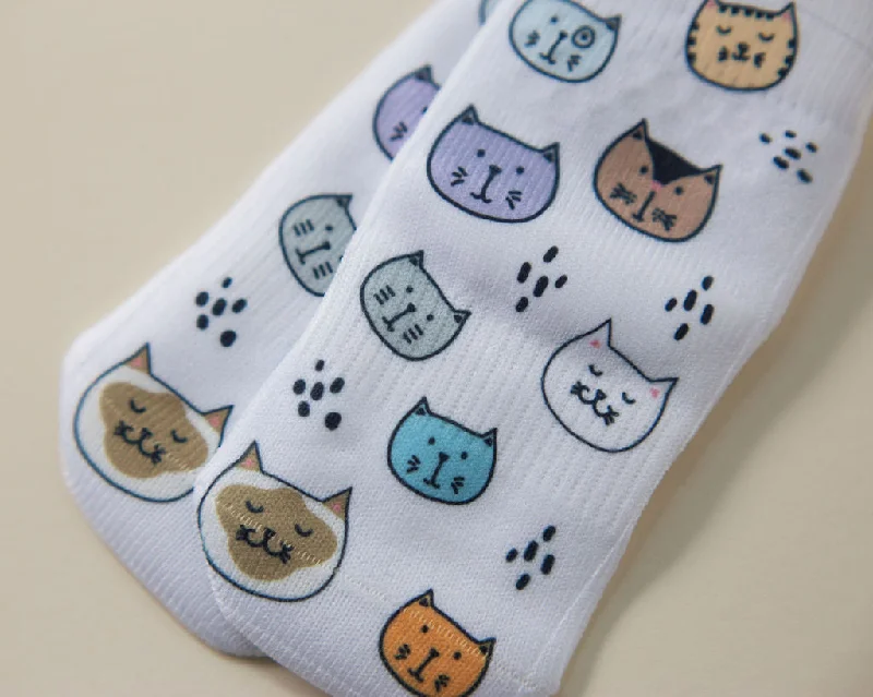 Non-skid ankle socks for yoga-Meow Collection