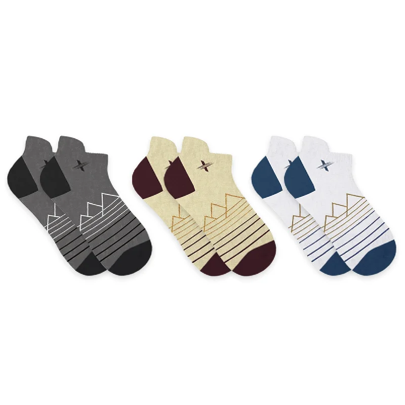 Anti-slip crew socks for pilates-Merino Wool Warm Ankle Socks (3-Pack Assorted)