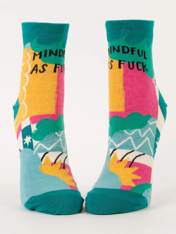 Bright crew socks for bold style-Mindful As Fuck W-Ankle Socks