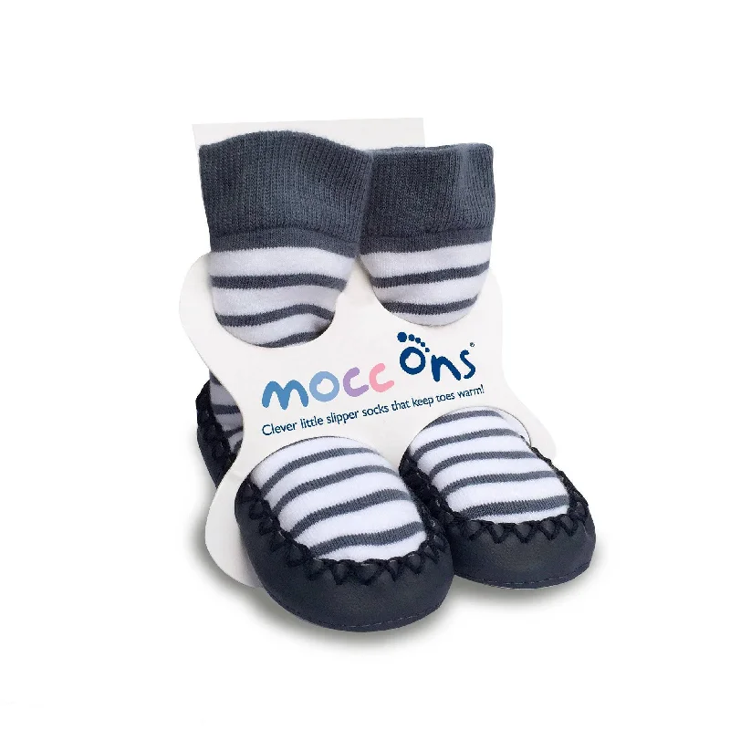 Breathable athletic crew socks for gym-Mocc Ons Blues