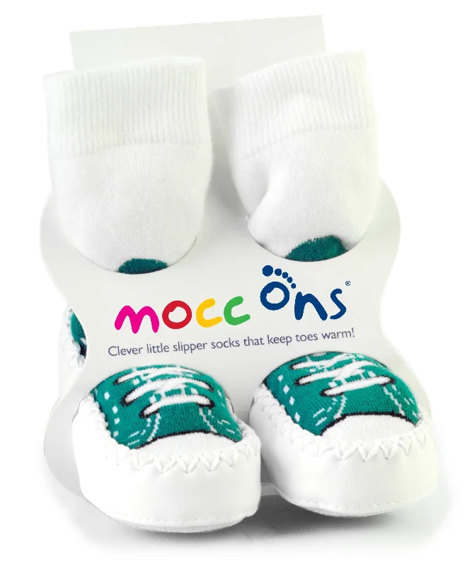 Novelty crew socks for holiday-Mocc Ons Slipper Socks Full Range 8