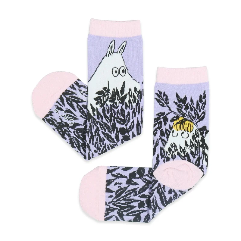 Luxury cashmere socks for comfort-Moomin Hide and Seek Women´s Socks - Lilac