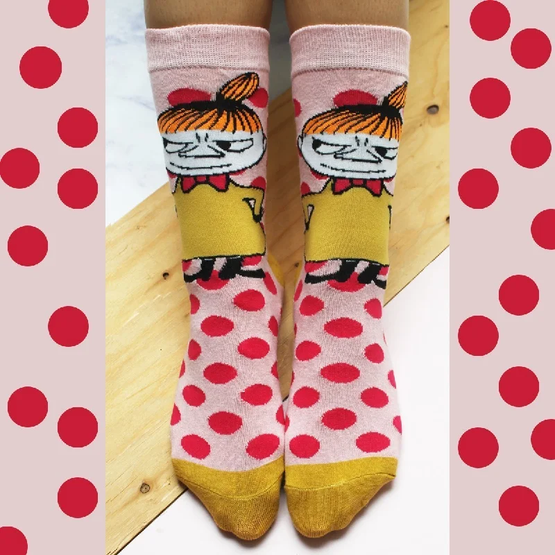 Thick winter crew socks for insulation-Moomin Little My Printed Socks