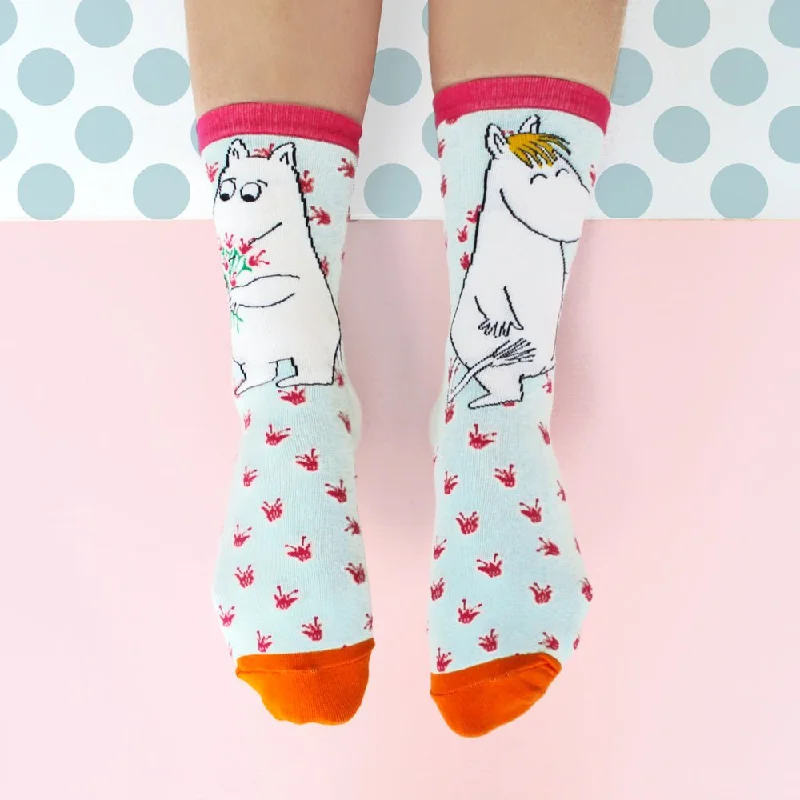 Small wool crew socks for babies-Moomin Socks Bouquet