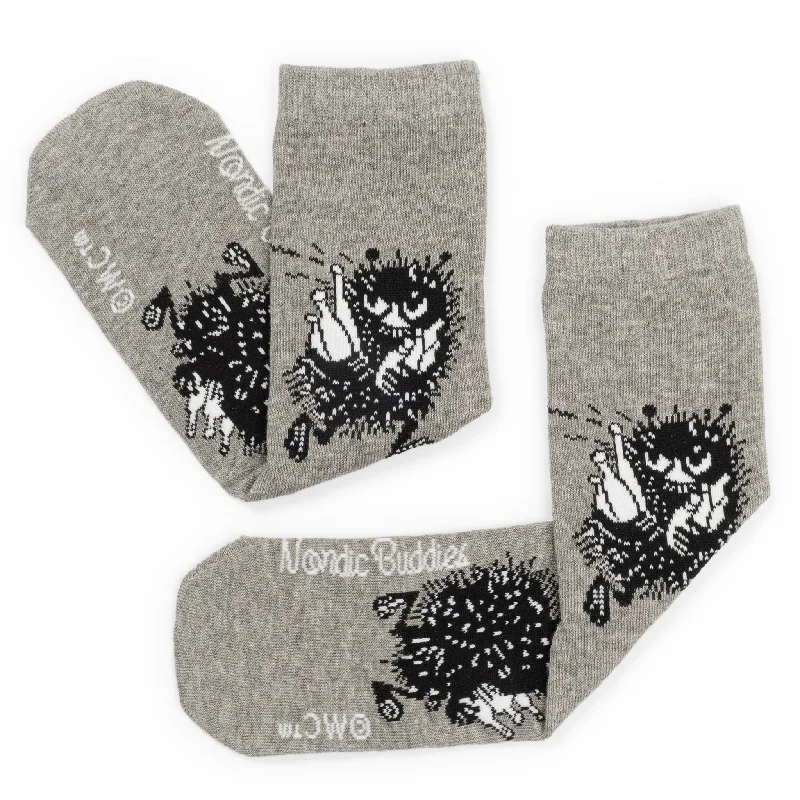 Thick thermal wool socks for snow-Stinky`s Getaway Women's Socks - Grey