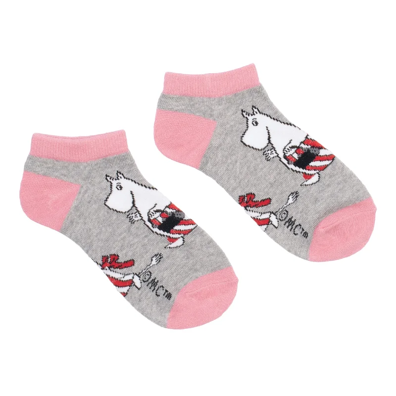 Contemporary ankle socks for women-Moominmamma Women’s Ankle Socks - Grey