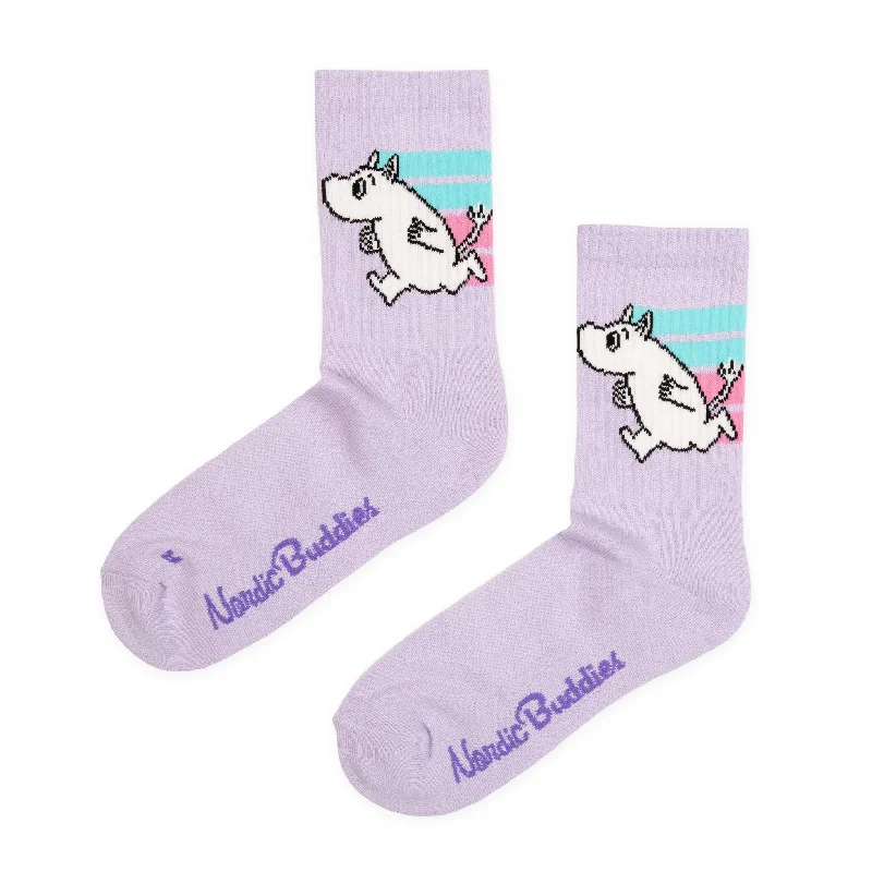 Plush fuzzy socks for comfort-Active Crew Women´s Socks - Lilac