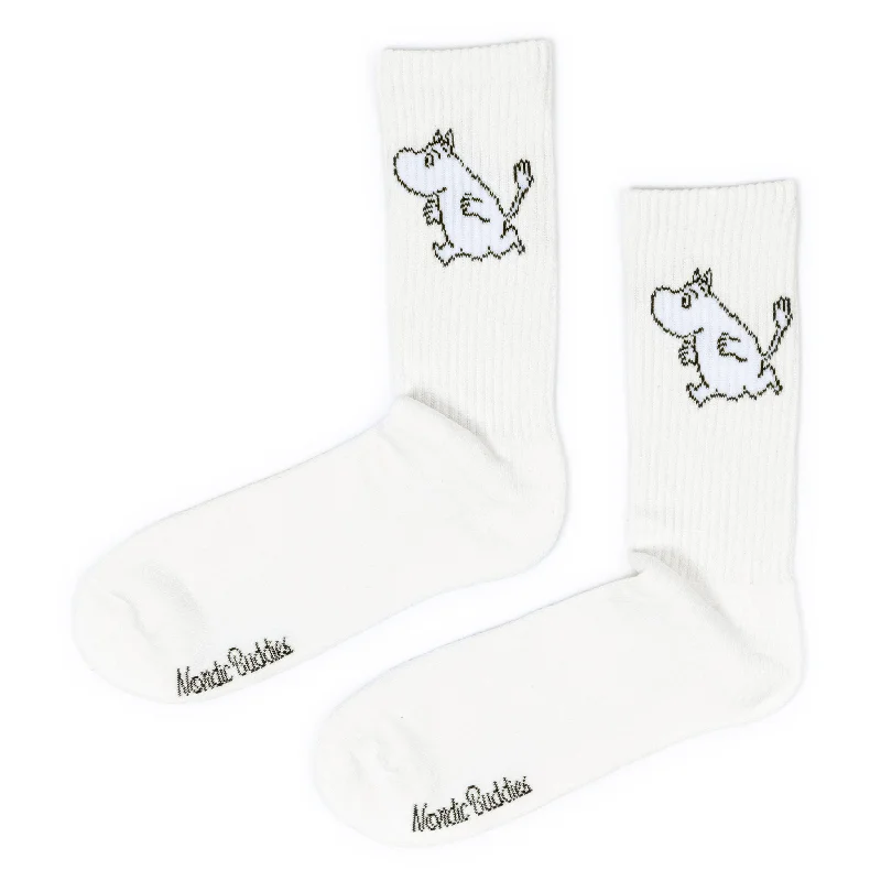 Non-skid ankle socks for yoga-Moomintroll Running Women's Sportsocks - White