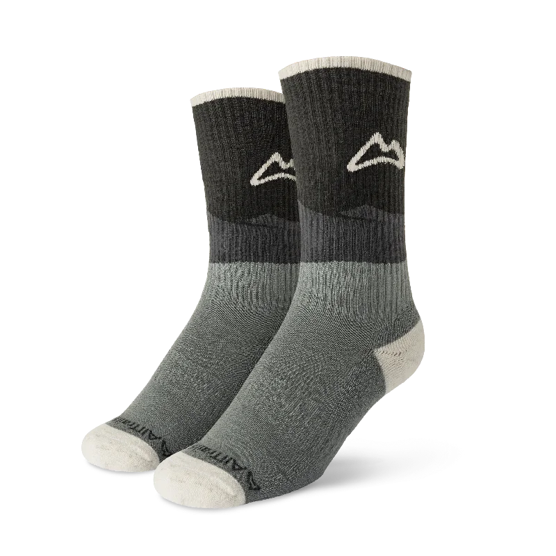 Thick outdoor crew socks for camping-Mountain Crew Trail Sock - Stone