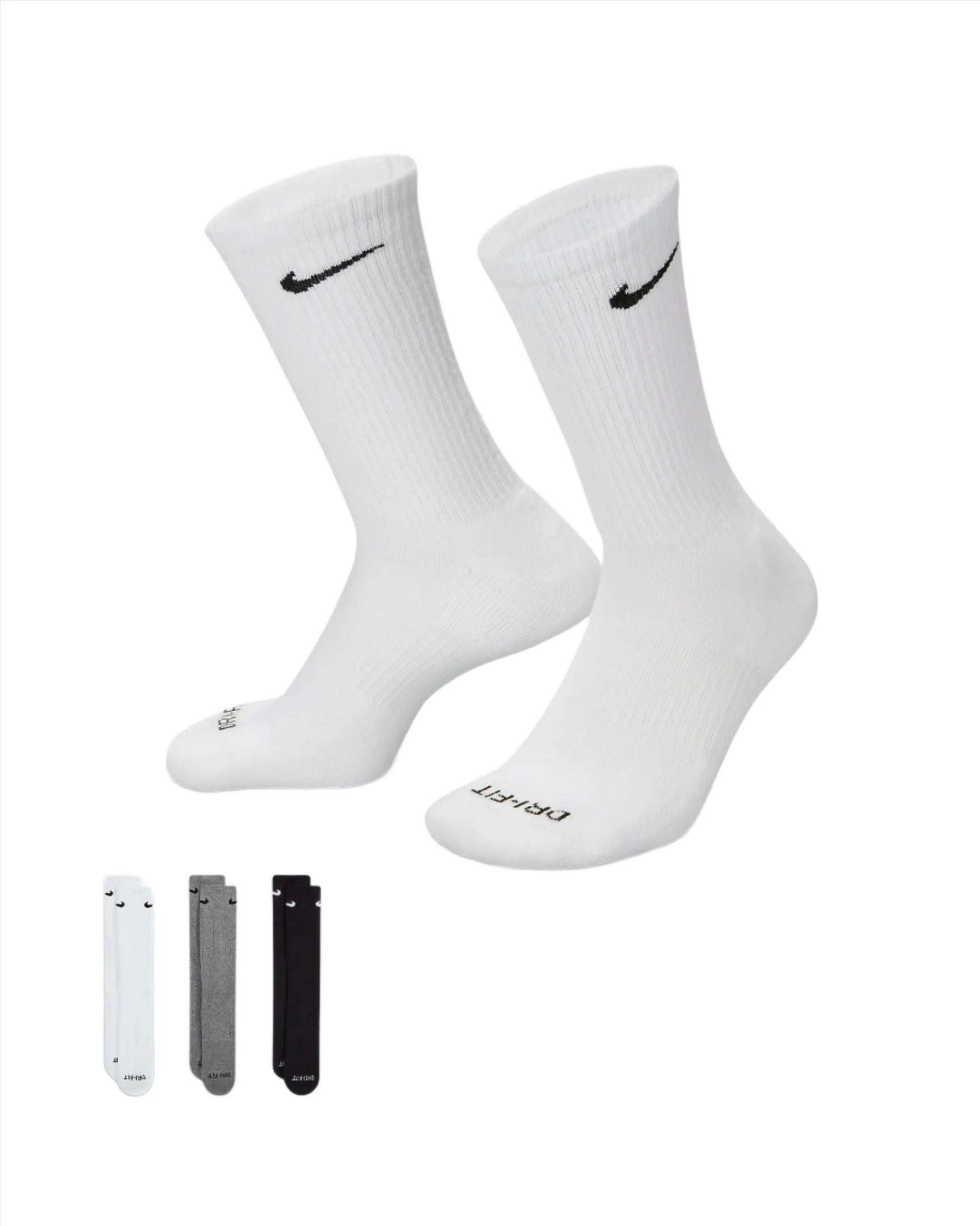 Long compression ankle socks for circulation-Nike Everyday Plus Cushioned Socks