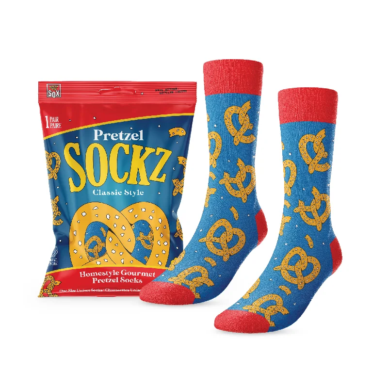 Custom logo ankle socks for events-Old Fashioned Pretzels Socks