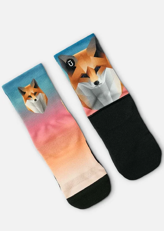 Custom logo crew socks for branding-Outway Junior Foxy Crew Socks