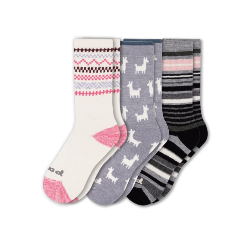 White/AO Alpaca/Gray and Pink Stripe