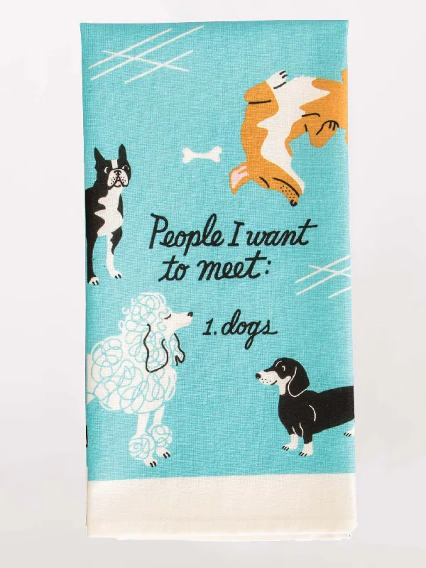 Fuzzy ankle socks for lounging-People I Want To Meet: Dogs Dish Towel