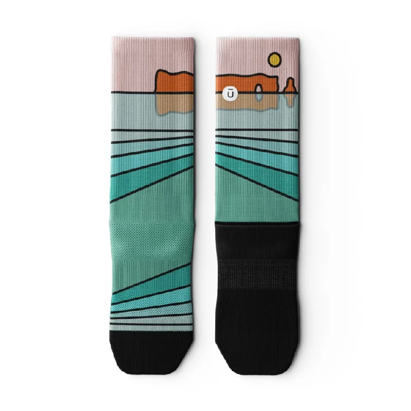 Custom embroidered crew socks for branding-Outway Sock - Percé Crew