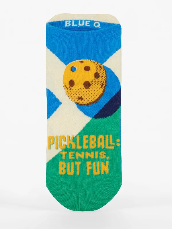 Plush crew socks for bedtime-Pickleball: Tennis, But Fun Sneaker Socks