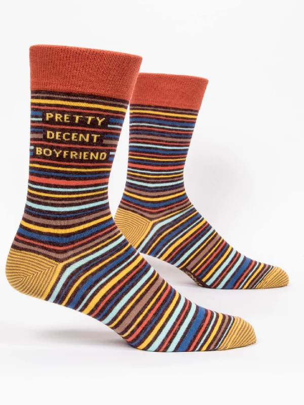 Bright ankle socks for vibrancy-Pretty Decent Boyfriend M-Crew Socks