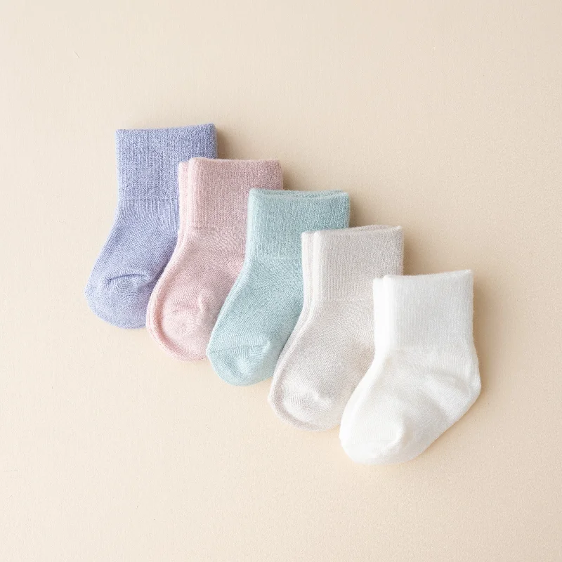 Colorful crew socks for vibrancy-Quarter Socks Combo 5-Pack in Pastel set