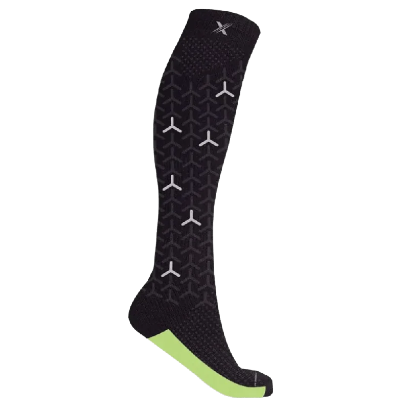 Novelty crew socks for quirky gift-Run+ Reflective Compression Socks