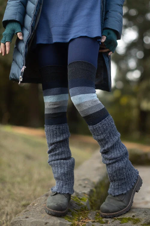 Thick hiking socks for trails-Ribbed Knit Leg Warmers