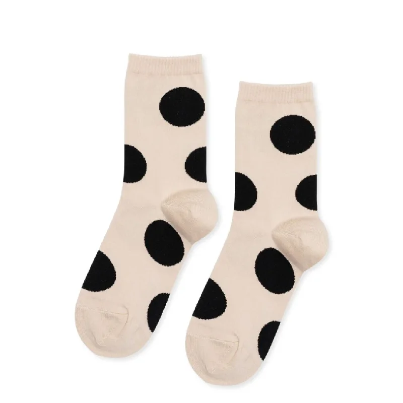 Non-slip socks for yoga-Rie Crew Socks (Blush)