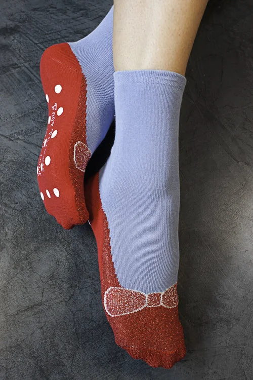 Bright ankle socks for bold look-Ruby Slipper Socks