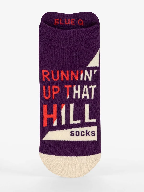 Rustic knitted crew socks for warmth-Runnin' Up That Hill Sneaker Socks