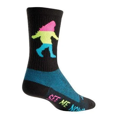 Rustic wool crew socks for rugged-Sasquatch 2 Neon Socks