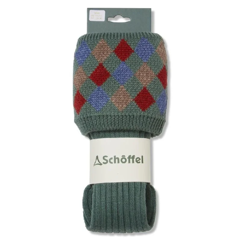 Small patterned ankle socks for toddlers-Schoffel Ladies Ptarmigan shooting sock green rose