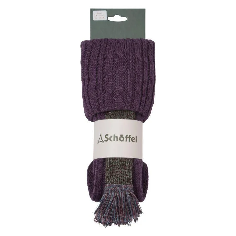 Custom embroidered socks for gift-Schoffel Lilymere Ladies Merino Shooting Socks - Purple