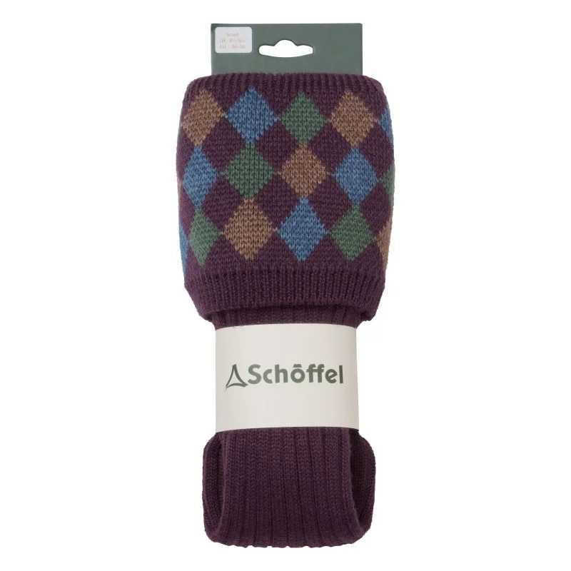 Small patterned socks for kids-Schoffel Ptarmigan Ladies Merino Sock - Purple