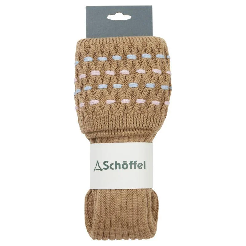 Minimalist gray crew socks for subtle-Schoffel Stitch II Ladies Merino shooting Sock - Camel