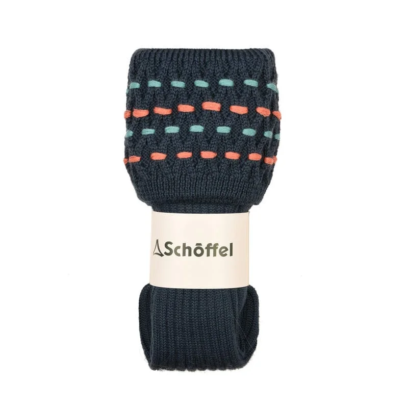 Custom design socks for teams-Schoffel Stitch II Ladies Merino Sock - Slate Blue