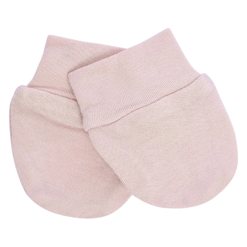 Organic bamboo socks for breathability-Scratch Mitten in Blush