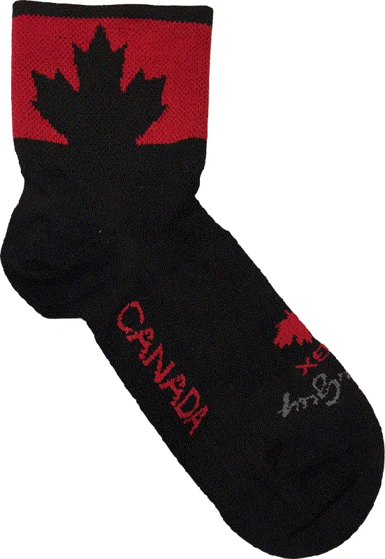 Thick hiking crew socks for durability-SGX Canada Flag Compression Socks