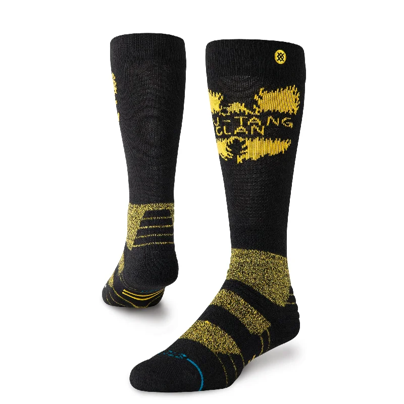 Grip crew socks for safety-SHAOLIN SLUMS WOOL OVER THE CALF SNOW SOCK