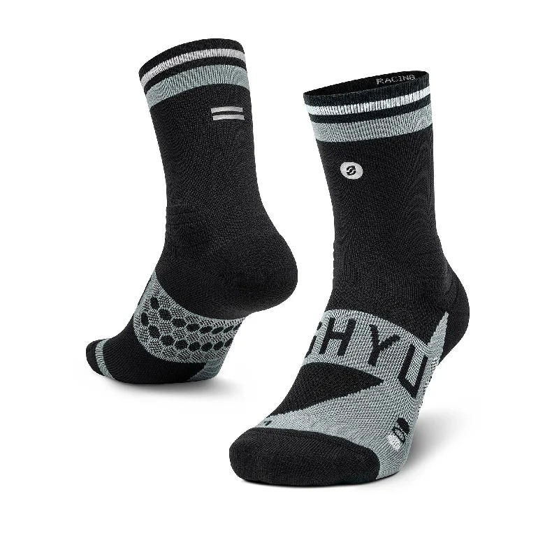 Minimalist gray ankle socks for clean-Shyu Racing Sock - Black | Grey | White