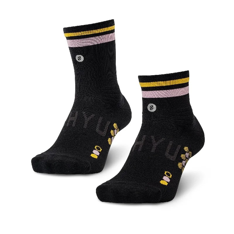 Contemporary ankle socks for women-Shyu Racing Sock - Black | Pastel | Amber