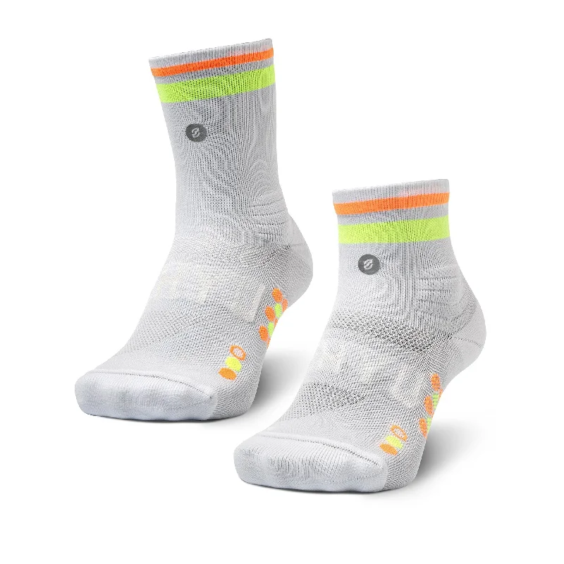 Plush fuzzy socks for comfort-Shyu Racing Sock - White | Lime | Mango