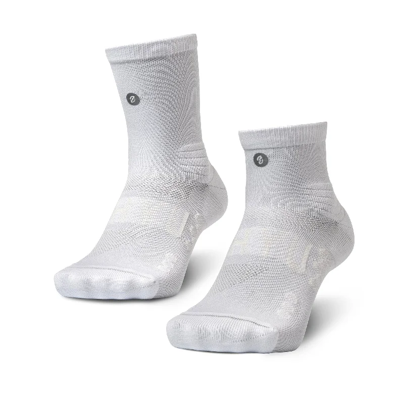 Fluffy crew socks for cozy feel-Shyu Racing Sock - White | White | White