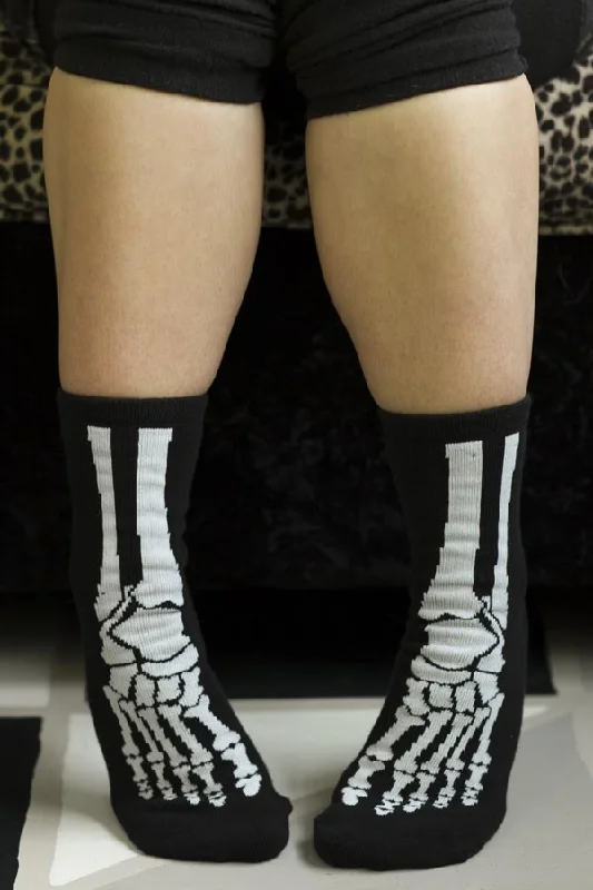 Anti-slip socks for elderly-Skeleton Bones Slipper Socks