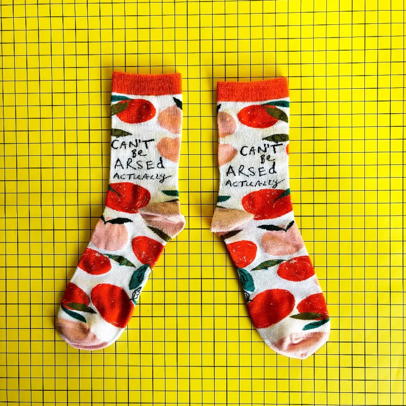 Small ankle socks for toddlers-Small Talk 'Can't Be Arsed' Socks