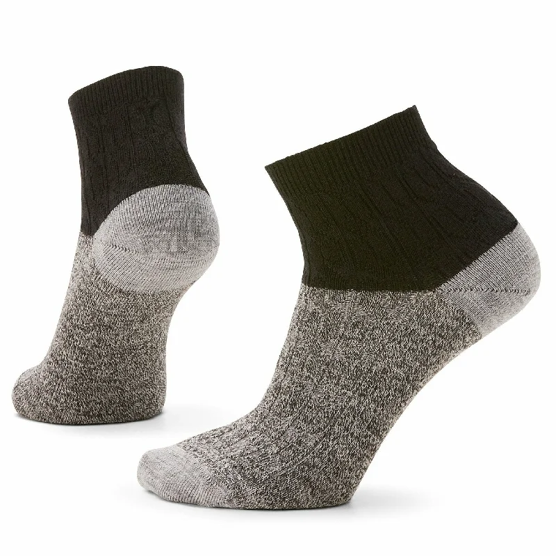 Rustic knitted crew socks for texture-Smartwool Womens Everyday Cable Ankle Socks